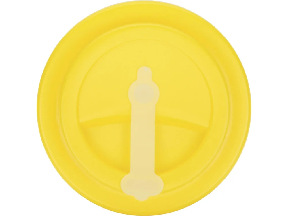 Пластиковый стакан с двойными стенками Take away белый/желтый 350 мл - фото 5