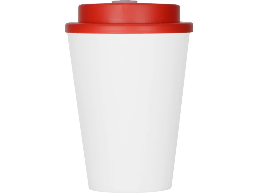 Пластиковый стакан с двойными стенками Take away белый/красный 350 мл - фото 4