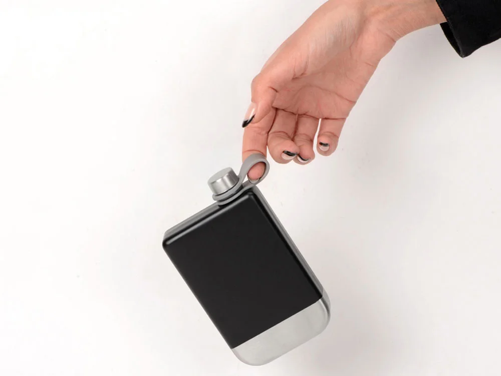 Фляжка с матовым покрытием Patagonia черный/серебристый 250 мл - фото 3