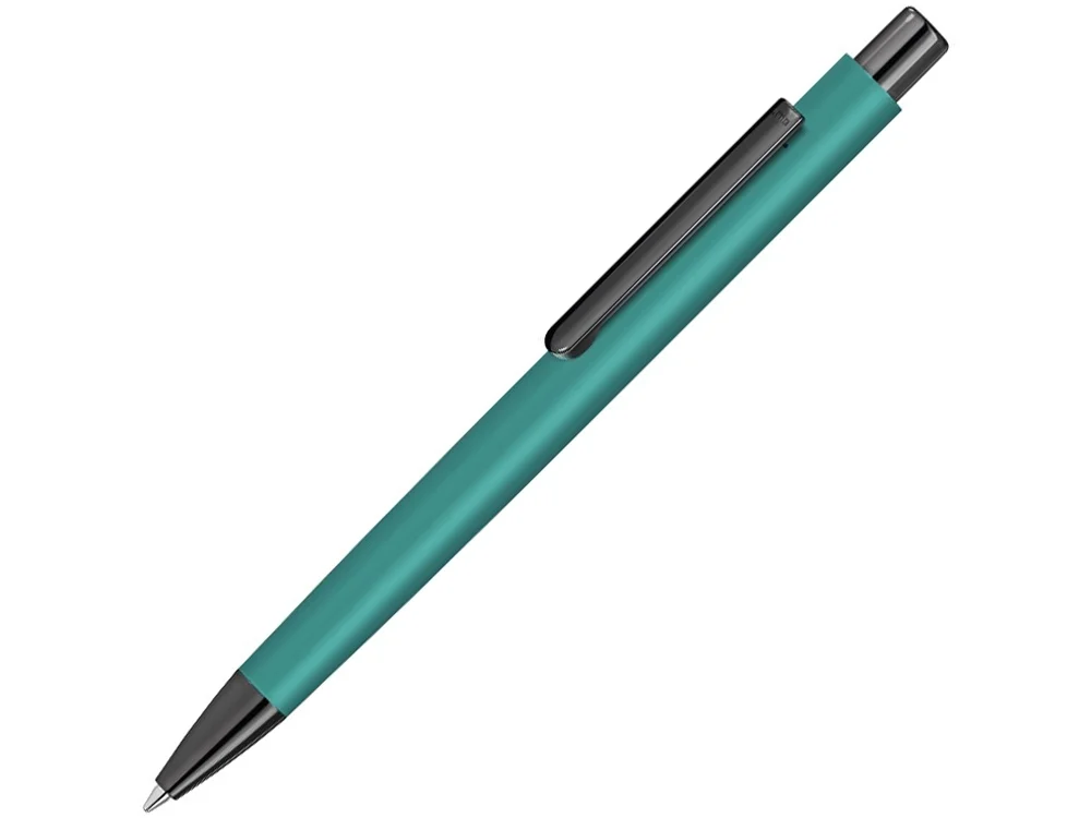 Металлическая шариковая ручка Ellipse gum soft touch с зеркальной гравировкой бирюзовый - фото 1