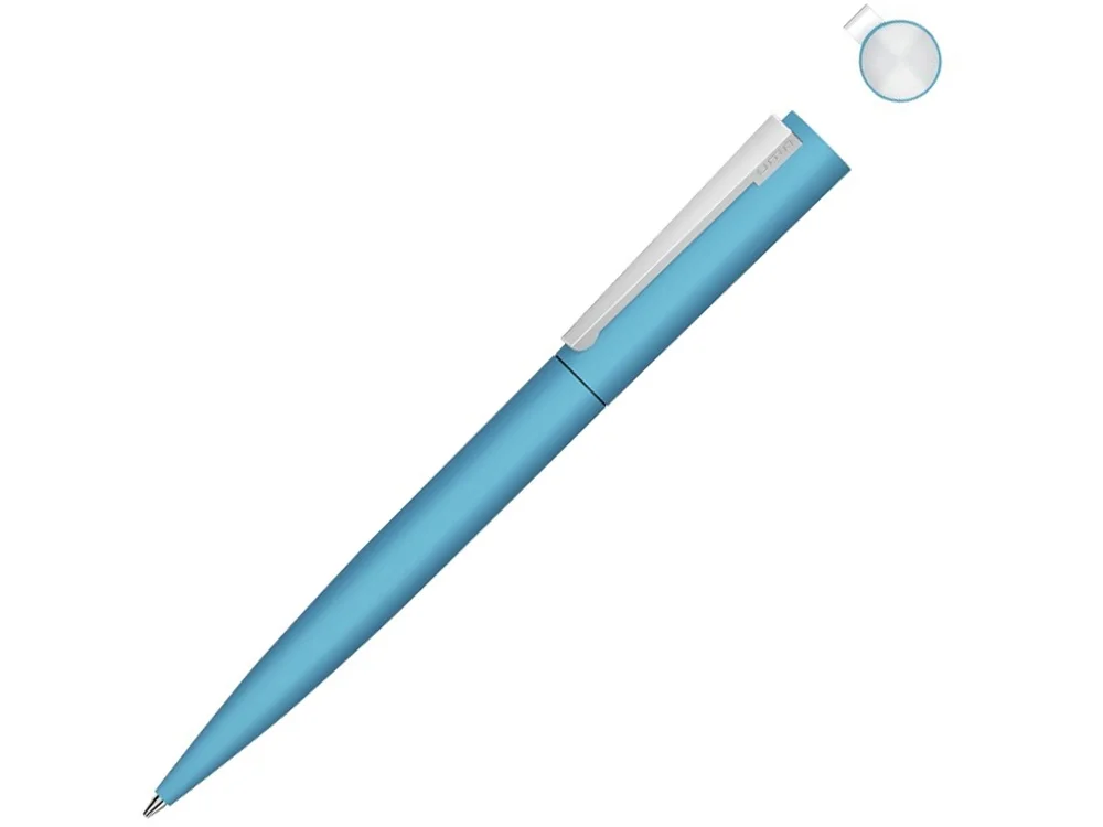 Ручка шариковая металлическая Brush Gum soft-touch - фото 2