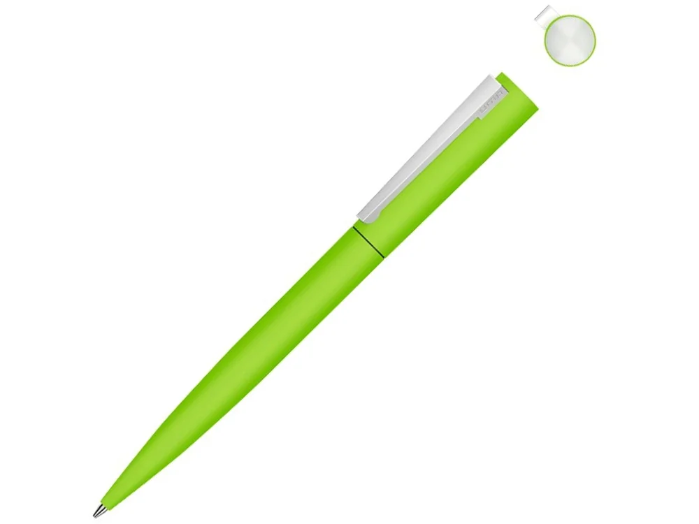 Ручка шариковая металлическая Brush Gum soft-touch - фото 6