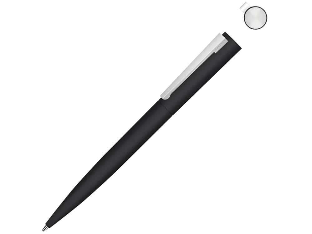 Ручка шариковая металлическая Brush Gum soft-touch - фото 8