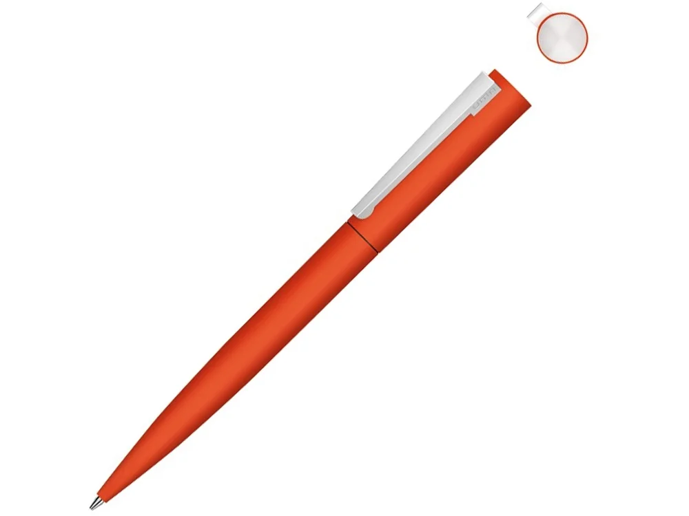 Ручка шариковая металлическая Brush Gum soft-touch - фото 10