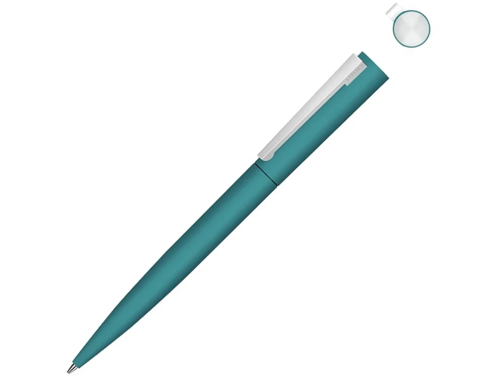 Ручка шариковая металлическая Brush Gum soft-touch - фото 11