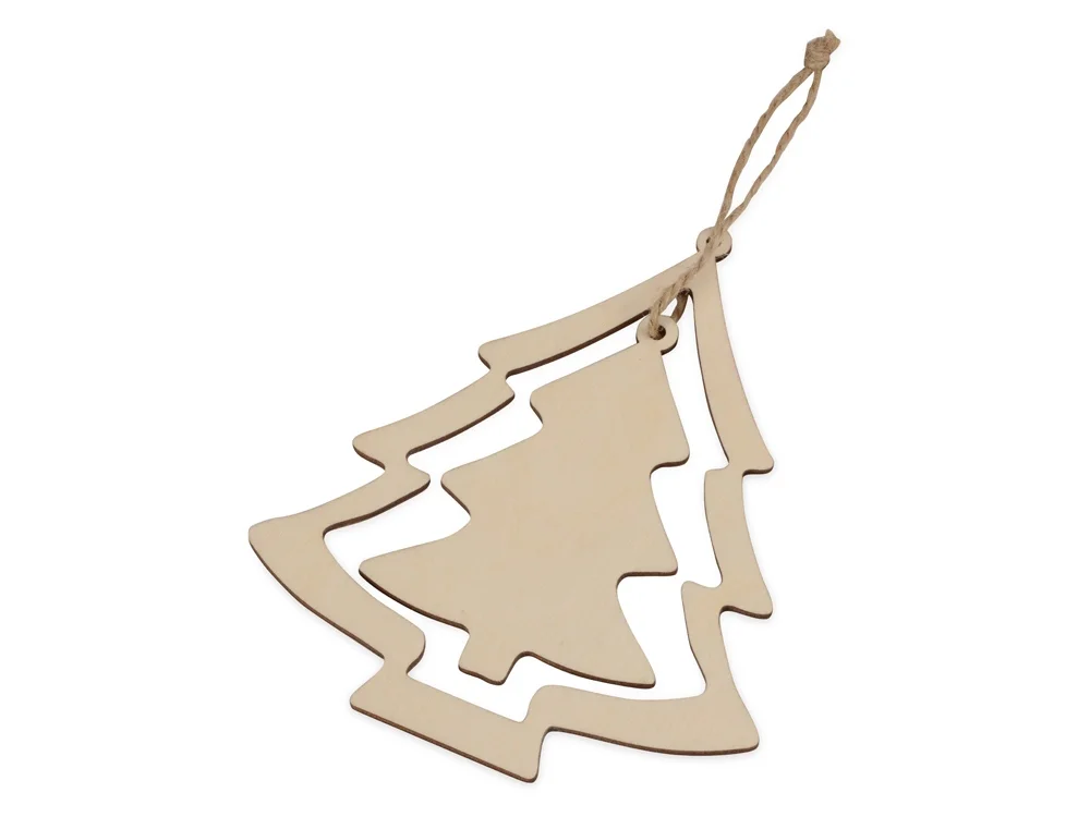 Подвеска Две ёлочки натуральный - фото 2