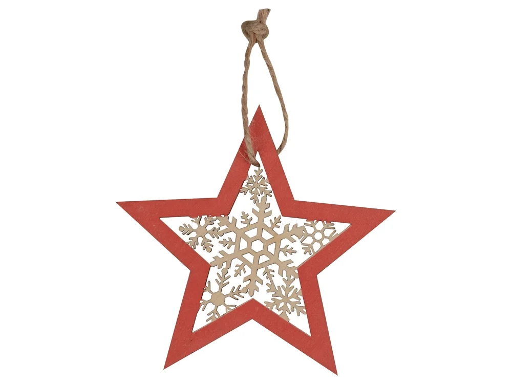 Подвеска Звездочка натуральный красный - фото 3
