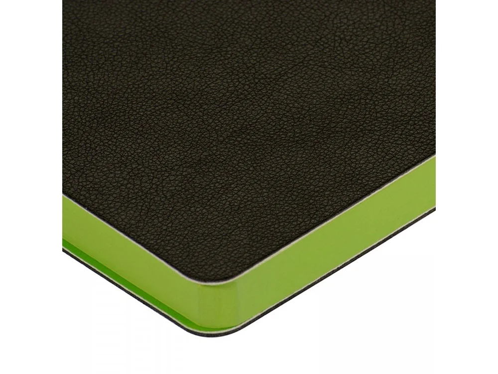 Ежедневник недатированный А5 Boston черный с обрезом цвета зеленого яблока - фото 3
