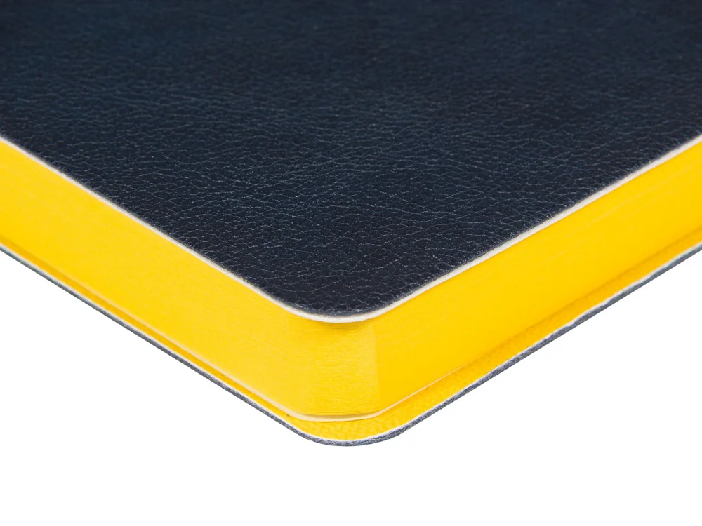 Ежедневник недатированный А5 Boston темно-синий с желтым обрезом - фото 3