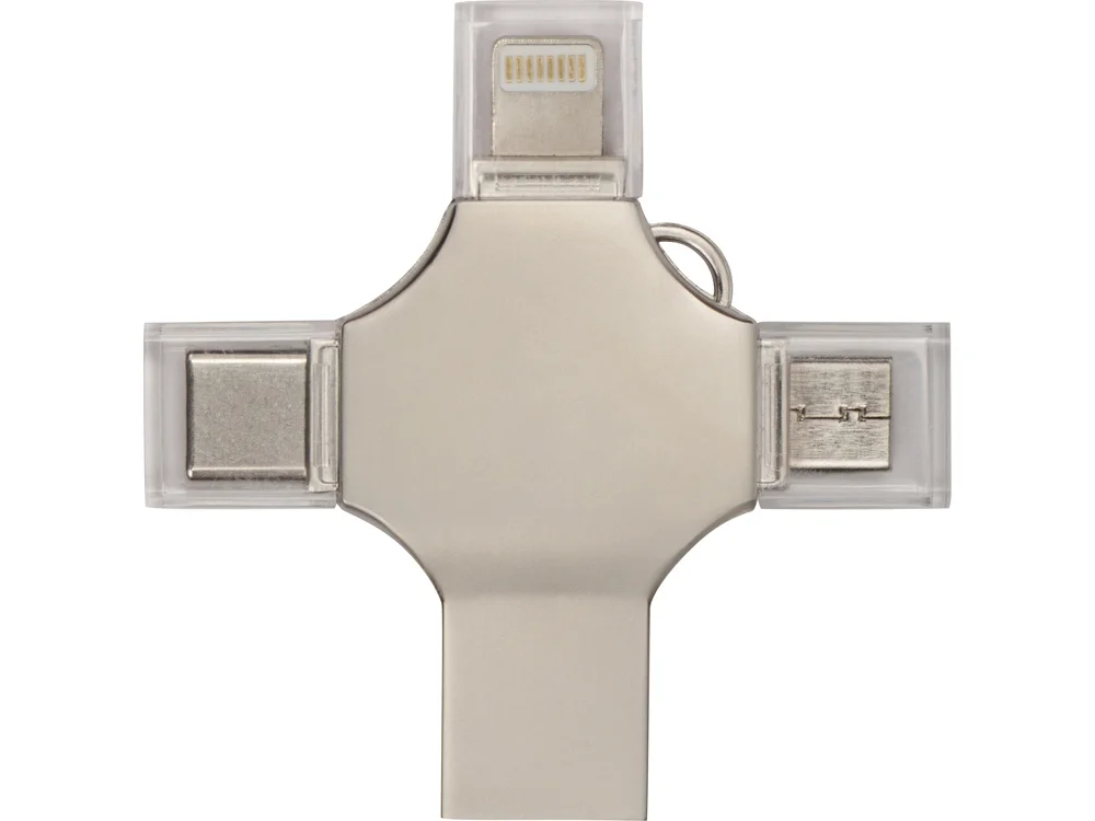 USB-флешка 3.0 на 32 Гб 4-в-1 Ultra в подарочной коробке серебристый 32Gb - фото 5