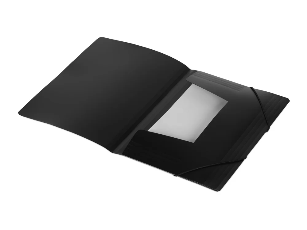 Папка А4 на резинке черный - фото 4