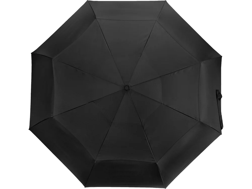 Зонт складной Canopy с большим двойным куполом d126 см черный - фото 4