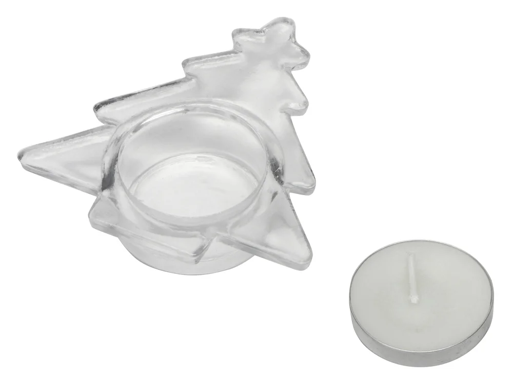 Подсвечник стеклянный со свечой - фото 2