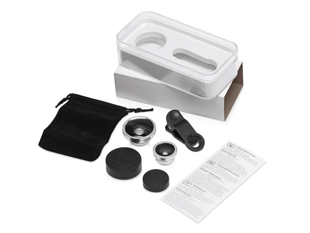 Набор линз для смартфона Vision черный серебристый - фото 2