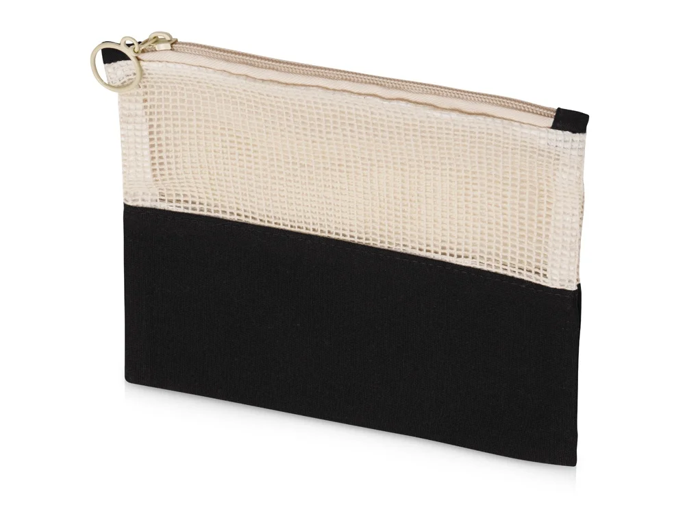 Косметичка Mesh хлопковая с сетчатой вставкой - фото 2