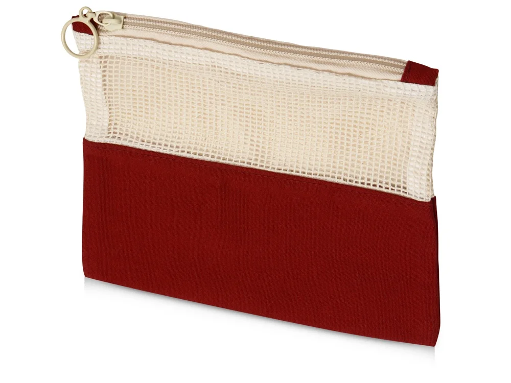 Косметичка Mesh хлопковая с сетчатой вставкой - фото 5