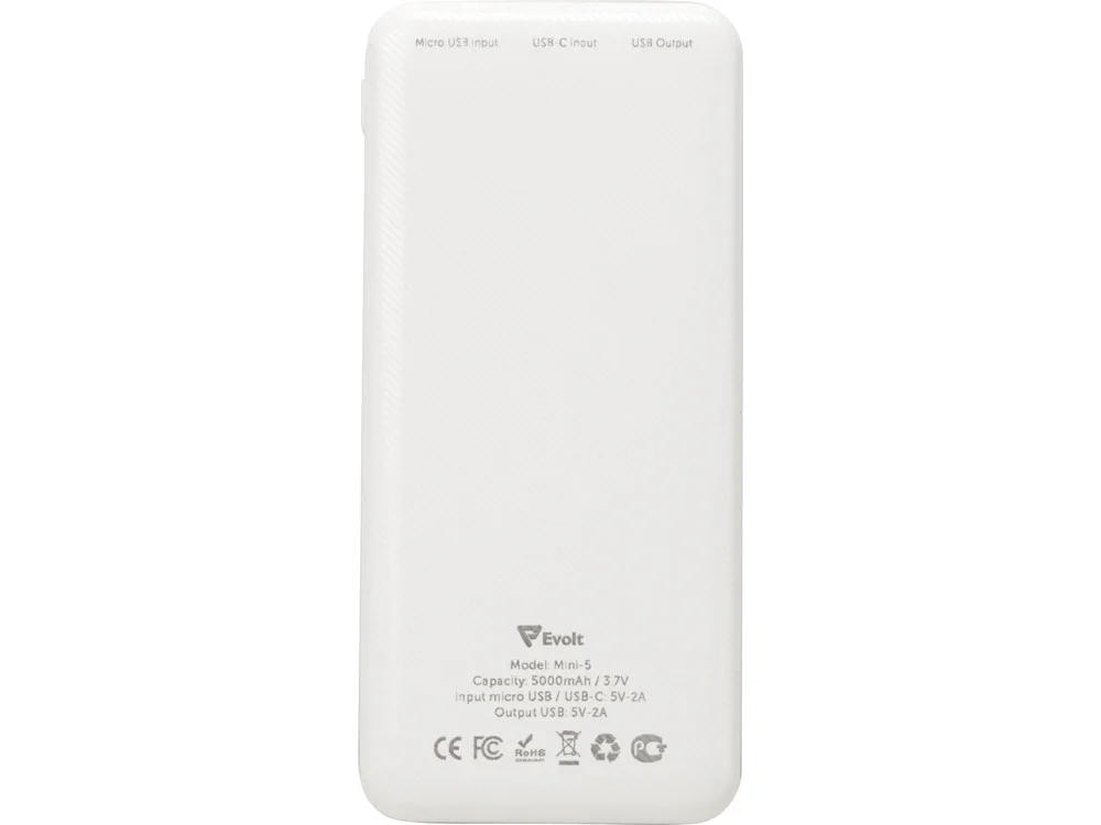 Внешний аккумулятор Mini-5 5000 mAh белый - фото 5