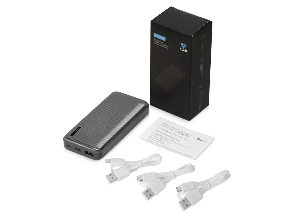 Внешний аккумулятор Mini-10 10000 mAh серый - фото 3