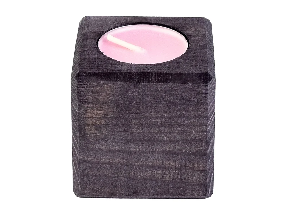 Свеча в декоративном подсвечнике «Роза», черный