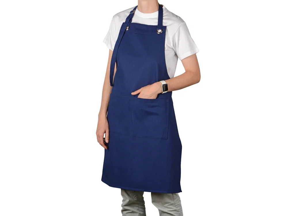 Хлопковый фартук с карманом «Delight», синий нэйви - фото 3