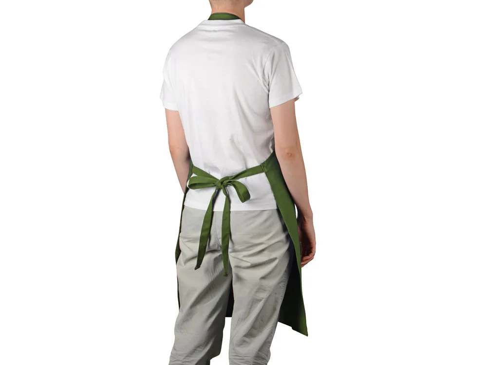 Хлопковый фартук с карманом «Delight», хаки - фото 4