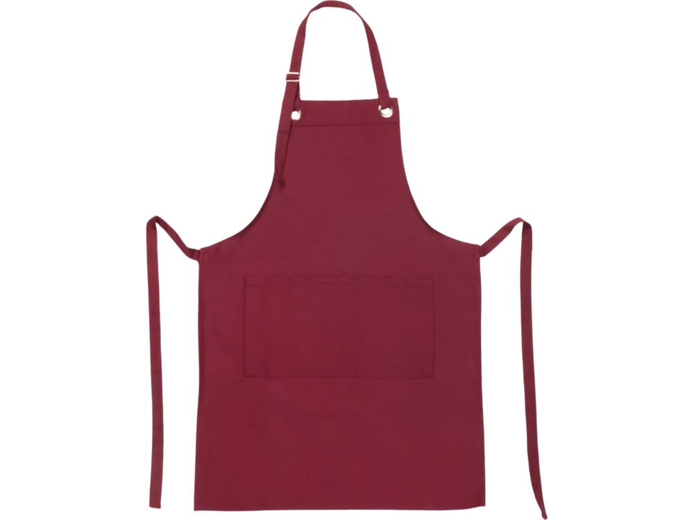 Хлопковый фартук с карманом «Delight», красный бургунди - фото 9