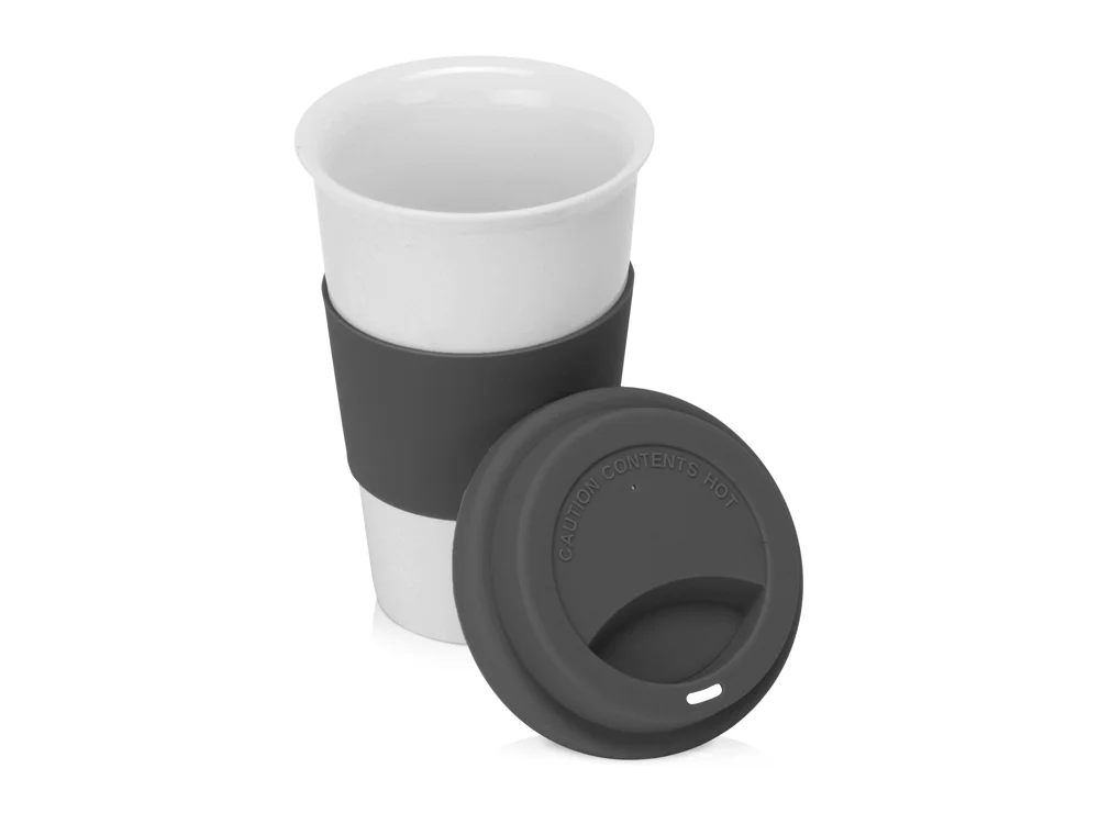 Фарфоровая кружка с двойными стенками «Toronto», белый/серый, 300 мл - фото 2