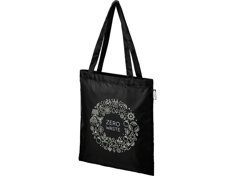 Эко-сумка Sai из переработанных пластиковых бутылок черный - фото 7