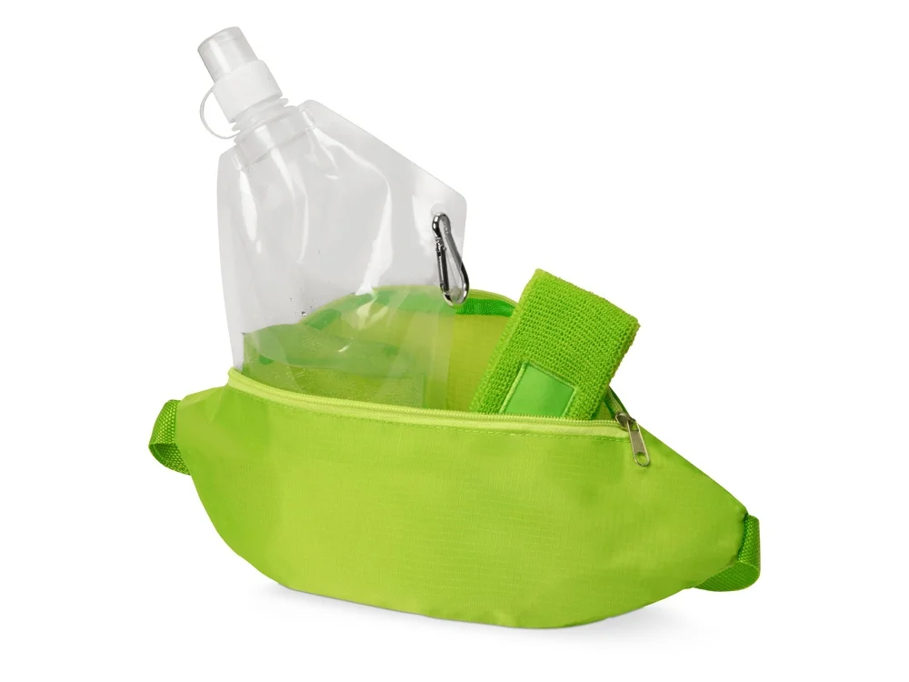 Набор для спорта Keen сумка повязка- зеленый емкость- прозрачный 600 мл - фото 2