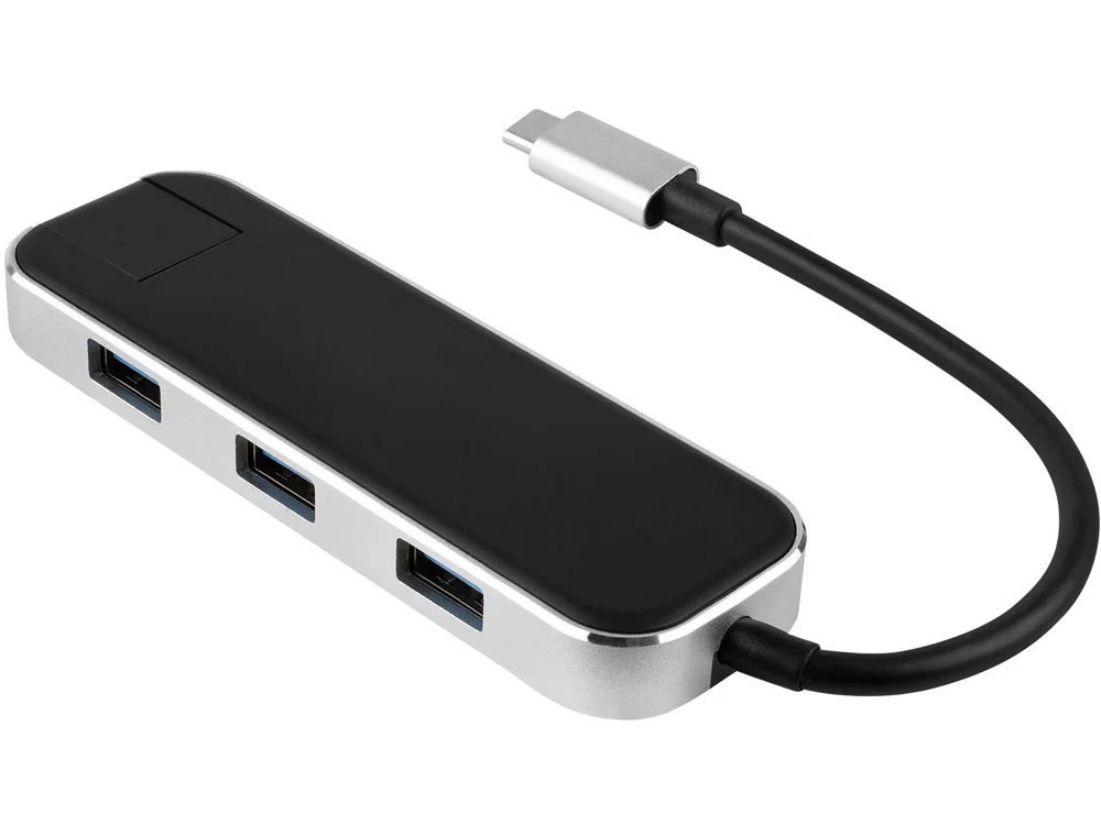 Хаб USB Type-C 3.0 Chronos черный - фото 1