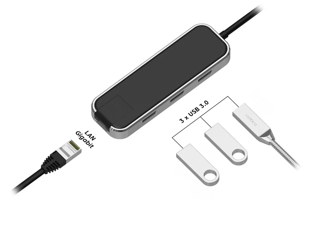 Хаб USB Type-C 3.0 Chronos черный - фото 11
