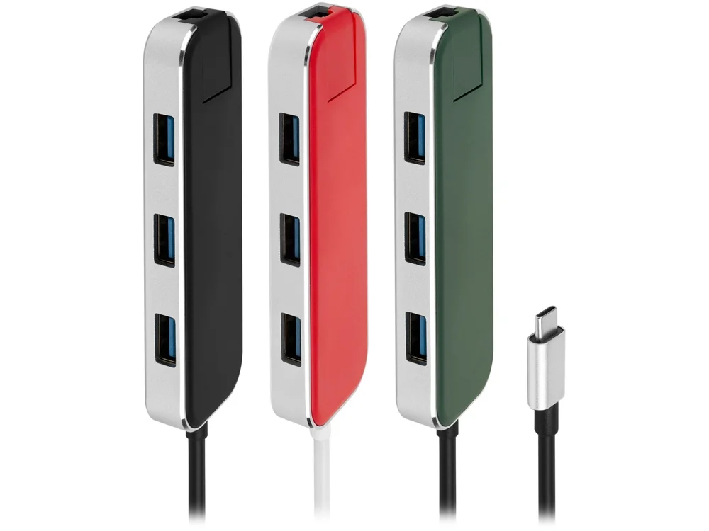 Хаб USB Type-C 3.0 Chronos черный - фото 5