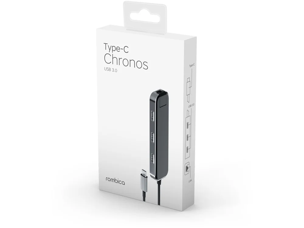 Хаб USB Type-C 3.0 Chronos черный - фото 6
