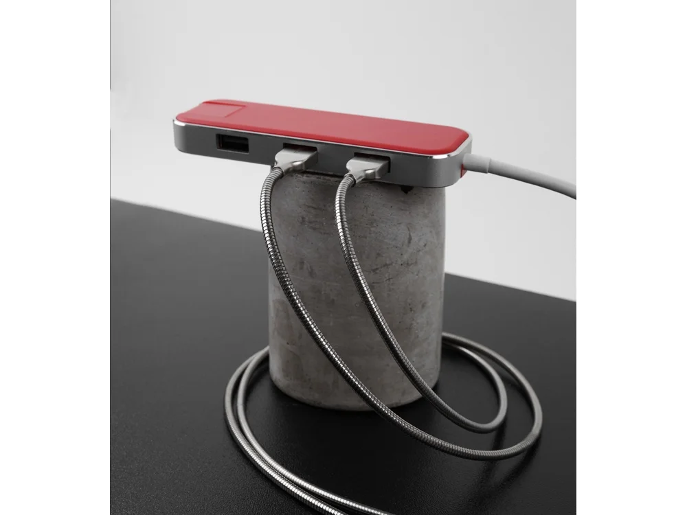 Хаб USB Type-C 3.0 Chronos красный - фото 10