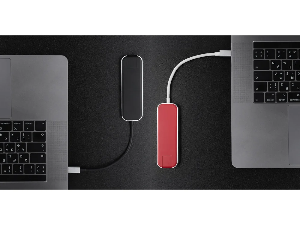 Хаб USB Type-C 3.0 Chronos красный - фото 12