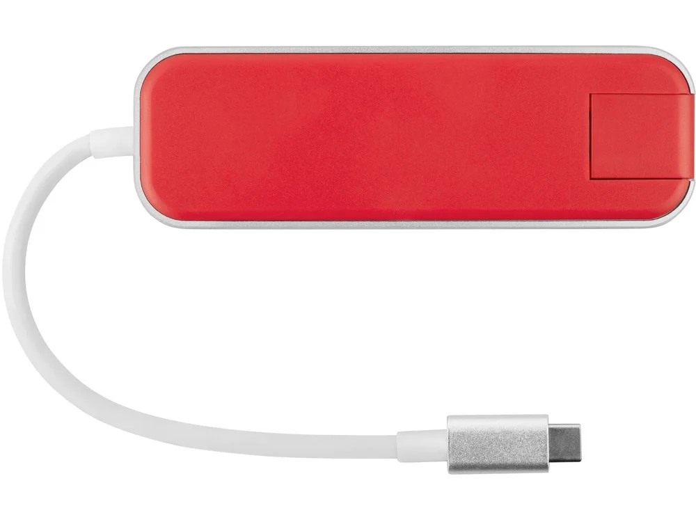 Хаб USB Type-C 3.0 Chronos красный - фото 2