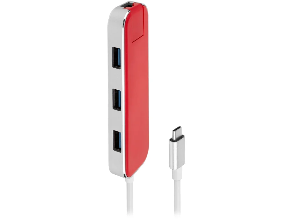 Хаб USB Type-C 3.0 Chronos красный - фото 4