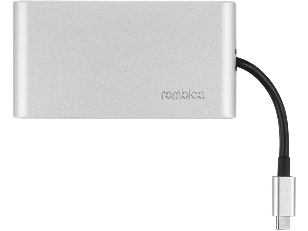 Хаб 8-в-1 Type-C Hermes USB 3.0 x 3 Type-C PD HDMI LAN картридер черный - фото 2