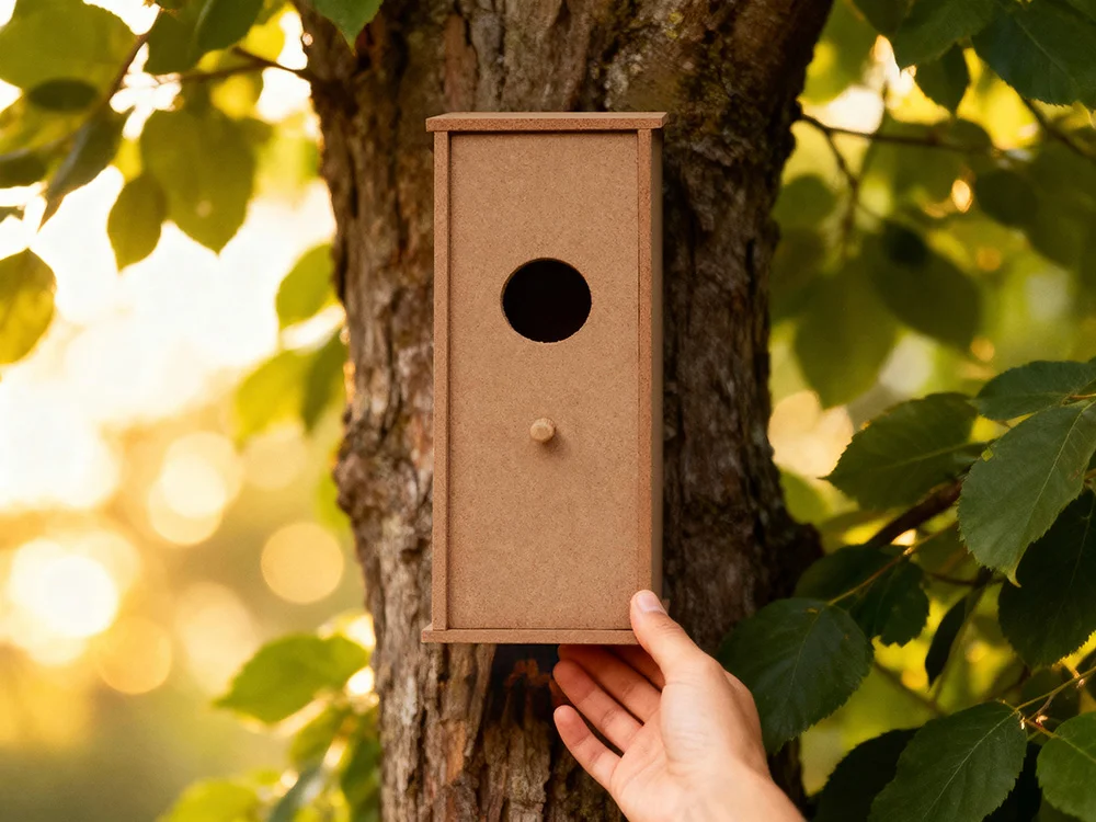 Скворечник для птиц DIY коричневый - фото 8