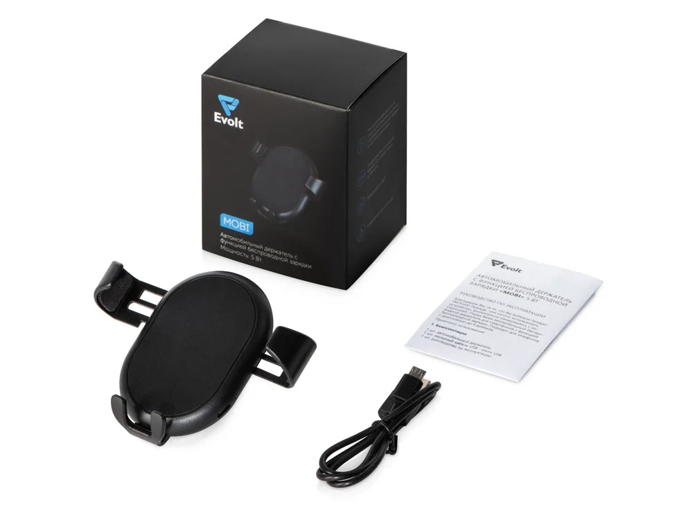 Автомобильное беспроводное зарядное устройство «Mobi», черный - фото 7