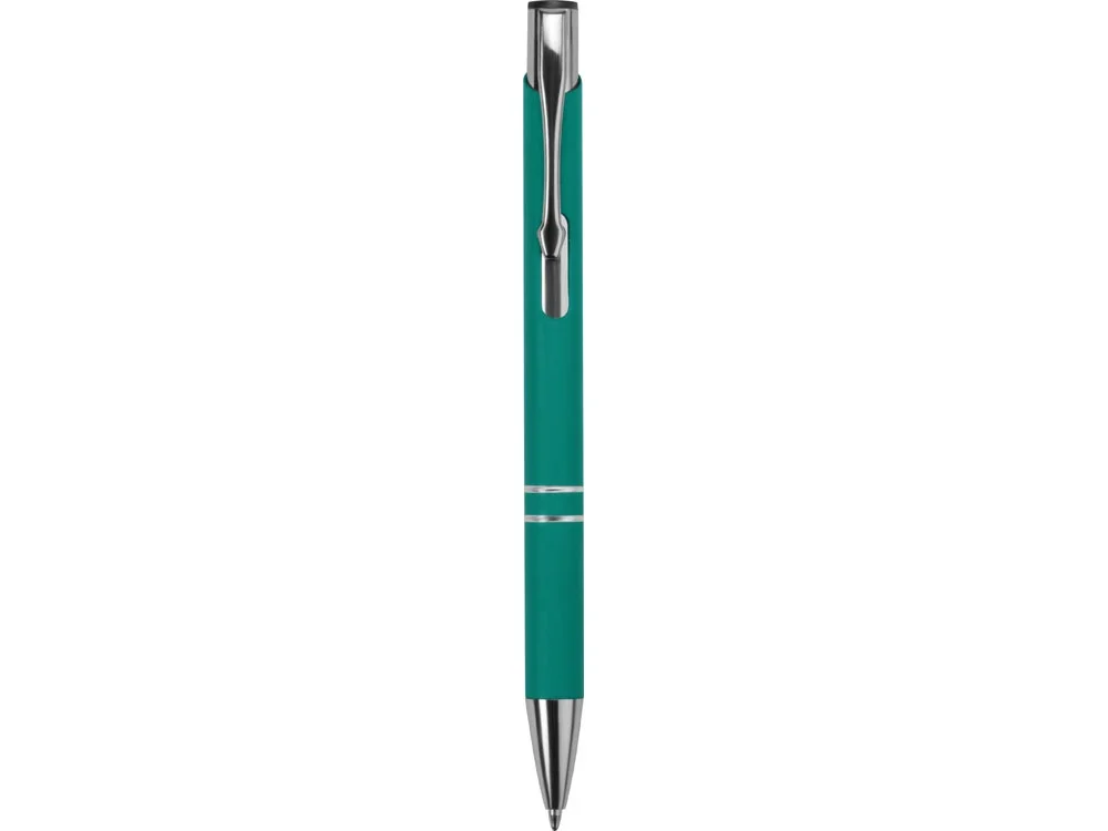 Ручка металлическая шариковая Legend Gum soft-touch бирюзовый - фото 2