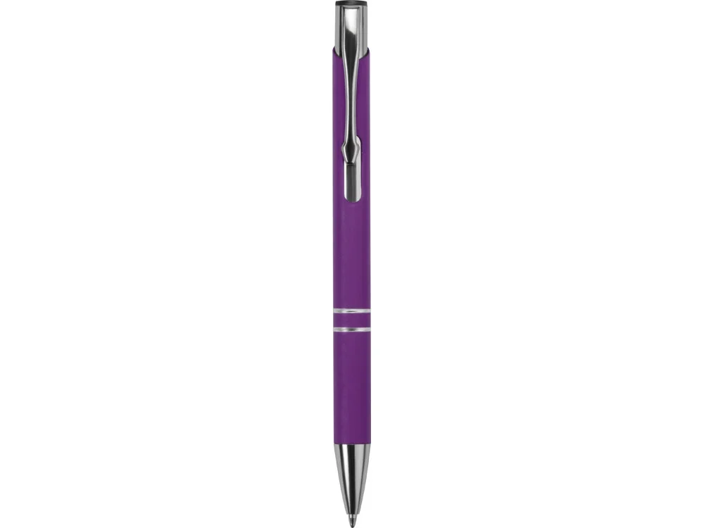Ручка металлическая шариковая Legend Gum soft-touch фиолетовый - фото 2