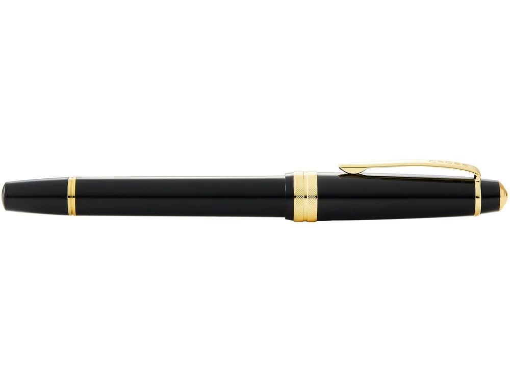 Ручка перьевая Bailey Ligh Polished Black Resin and Gold Tone перо F черный/золотистый - фото 5