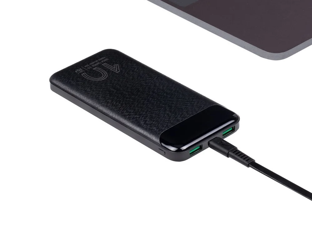 Внешний аккумулятор с дисплеем 10000 mAh черный - фото 10