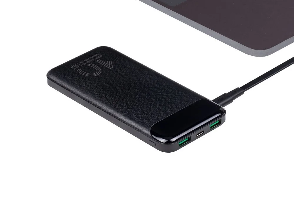 Внешний аккумулятор с дисплеем 10000 mAh черный - фото 11