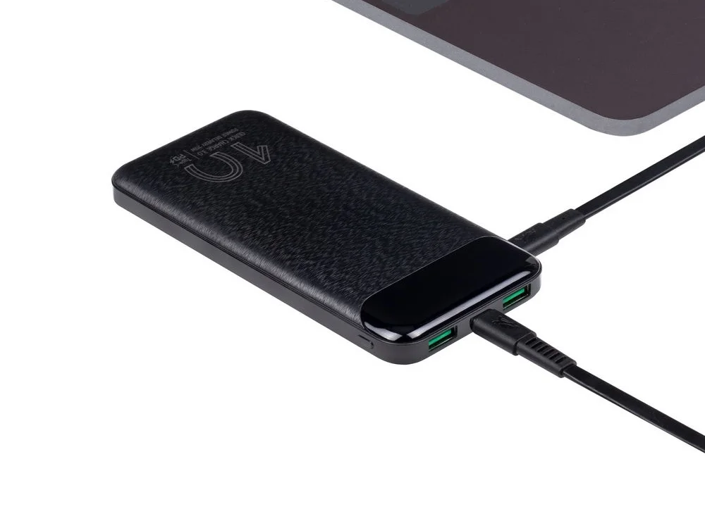 Внешний аккумулятор с дисплеем 10000 mAh черный - фото 12
