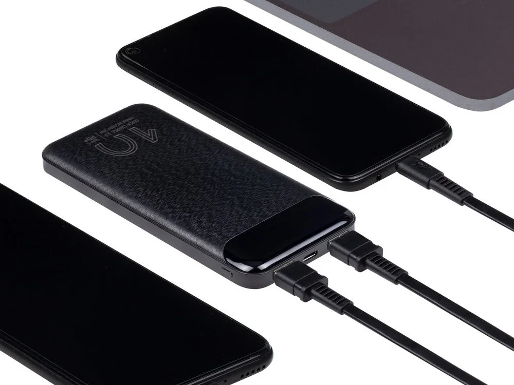 Внешний аккумулятор с дисплеем 10000 mAh черный - фото 13