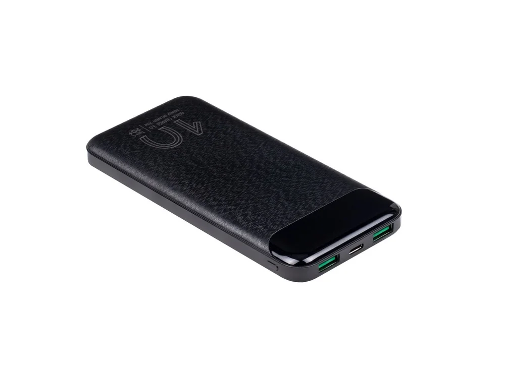 Внешний аккумулятор с дисплеем 10000 mAh черный - фото 8