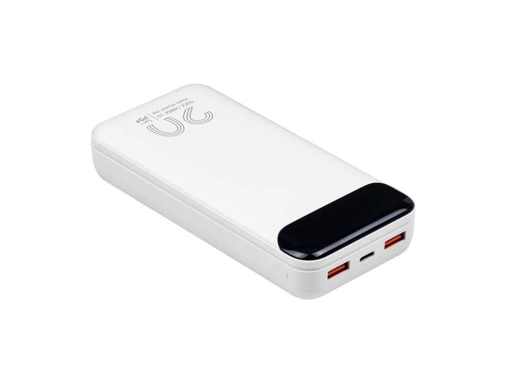Внешний аккумулятор с дисплеем 20000 mAh белый - фото 8