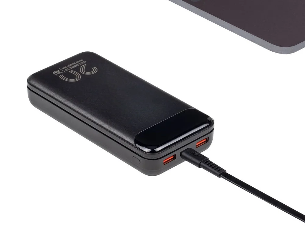Внешний аккумулятор с дисплеем 20000 mAh черный - фото 10
